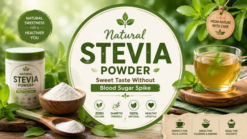 Natural Stevia Powder – Sweet Taste Without Blood Sugar Spike